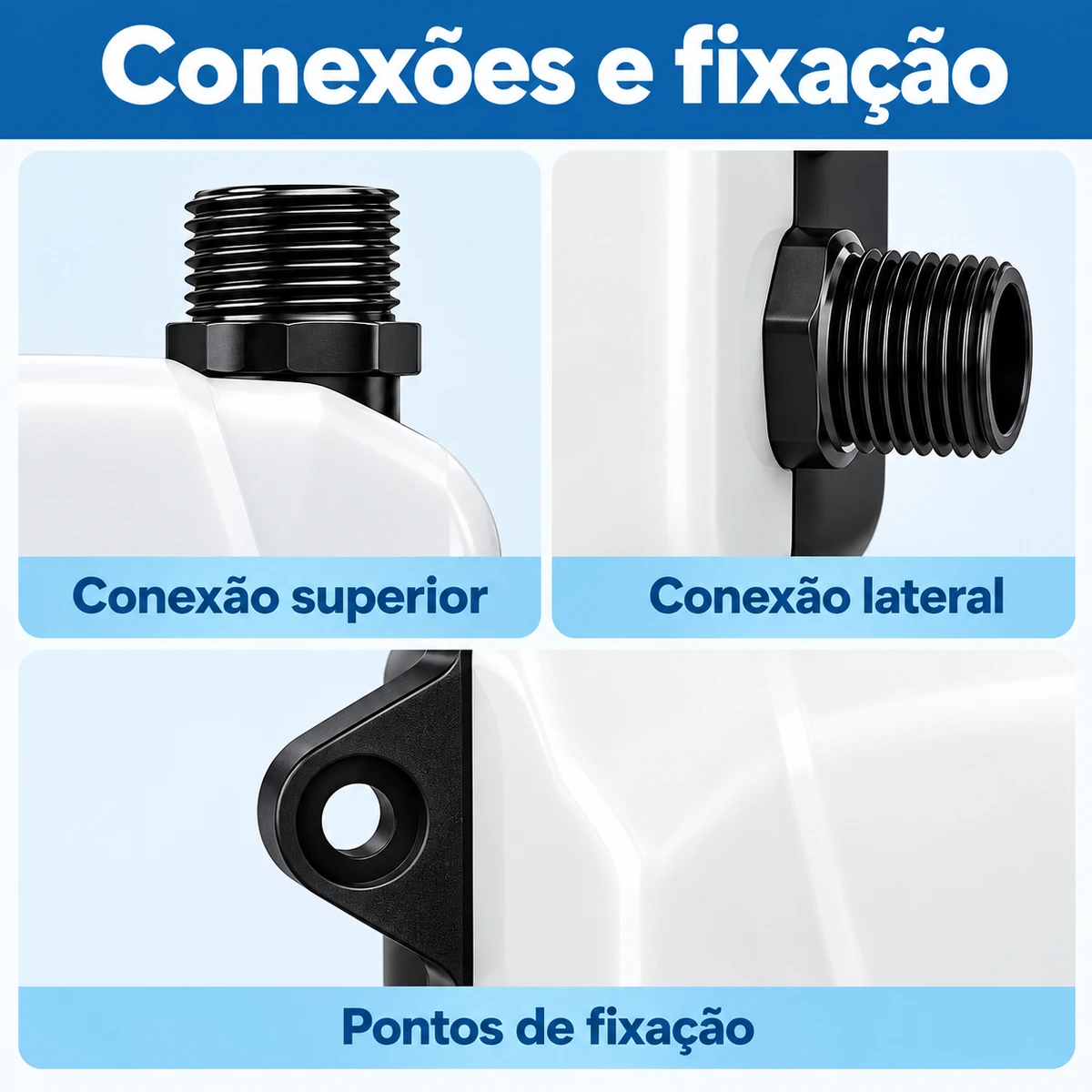 Detalhes de construção, materiais ou ajustes de Bomba pressurizadora de água 24 V com kit de instalação